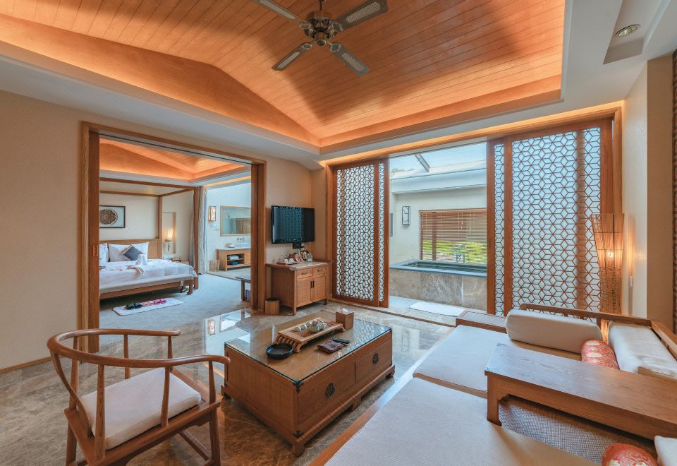 赏月套房-高层天窗-私汤泡池-超大客厅