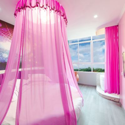 拈花丨仙女粉浴缸主題房 依瀾飯店（武漢天河機場店）優惠