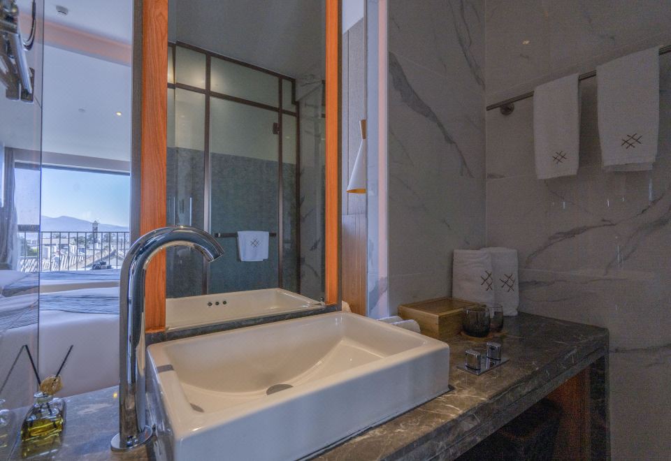 庭院双拼大床房·独立衞浴,5A级鹅绒被,中央空调