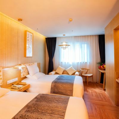 蒹葭居雙床房 建國璞隱飯店（大連火車站友好廣場地鐵站店）優惠