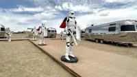 Lonely space desert glamping hotel