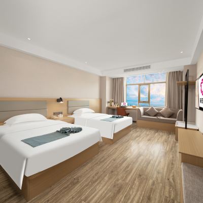 致享商務雙床房（舒適辦公+公區自助洗衣房） 來往時尚酒店（德慶文蘭北路店）優惠