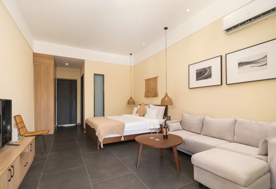 枕風·小舍大床房（冰箱洗衣機+陽台+乳膠床墊乳膠枕）