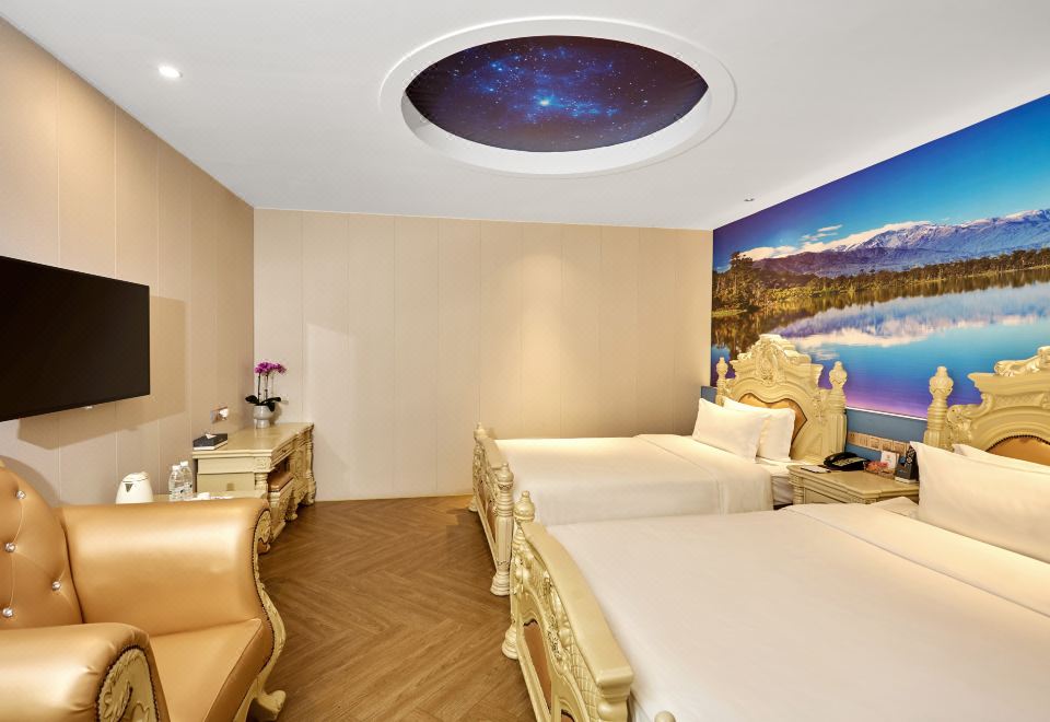 高级双床房（无窗）（安静舒适+欧式风格）