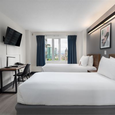 2 Single Beds, Shared Bathroom (Hallway Bathroom) YWCA Hotel Vancouver Promo Code