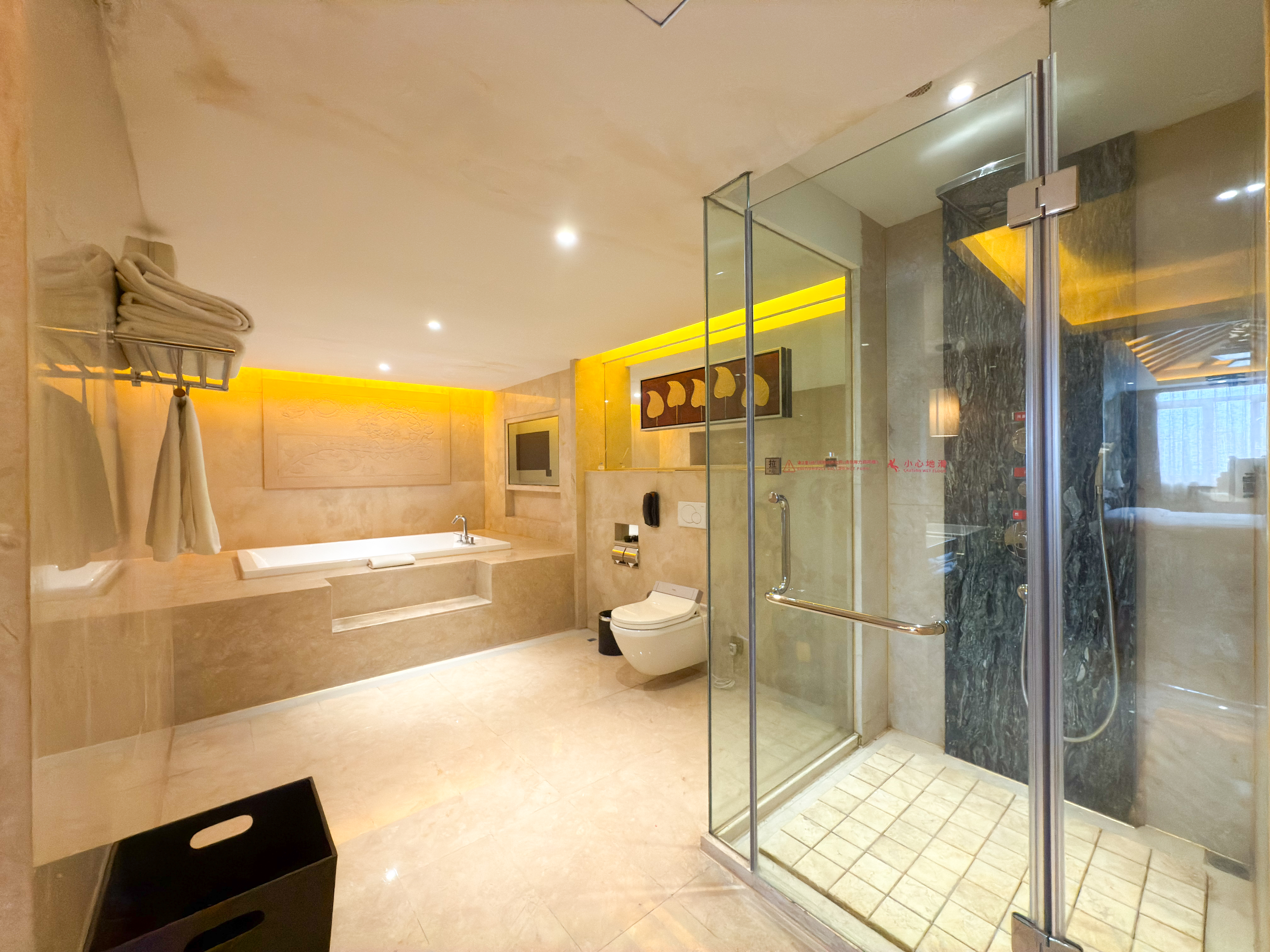 海丽号总统套房（温泉水+私人影音室+室外露天泡池+大浴缸+湿蒸房）