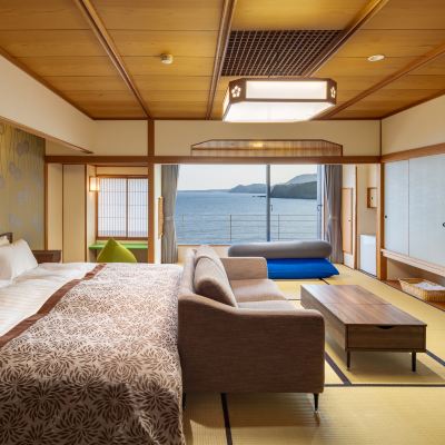 和洋式コンフォートツインオーシャンビュールーム(浴室) 稲取銀水荘 クーポン