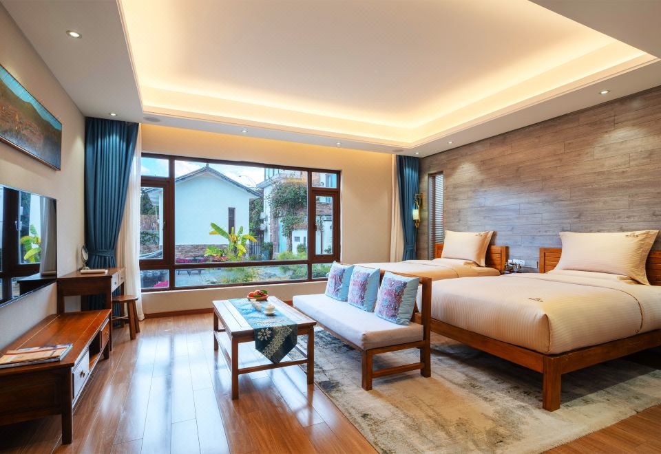 水系景观双床房