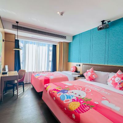 童趣親子影音雙床房|紫外線殺菌除蟎|高清大屏會員觀影 美豪酒店（深圳羅湖筍崗中心店）優惠