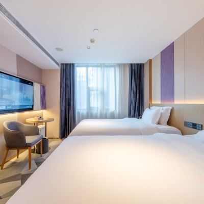 商務雙床房（慕思床墊+空氣凈化器+音樂淋浴） 麗楓酒店（廣州黃石機場路店）優惠