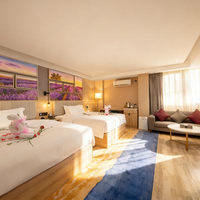 新築行政雙床房（智能客控+空氣凈化器+定製舒眠零壓床墊+一級親膚布草+雙層隔音門窗） 新月集（廣州新白雲國際機場直營店）優惠