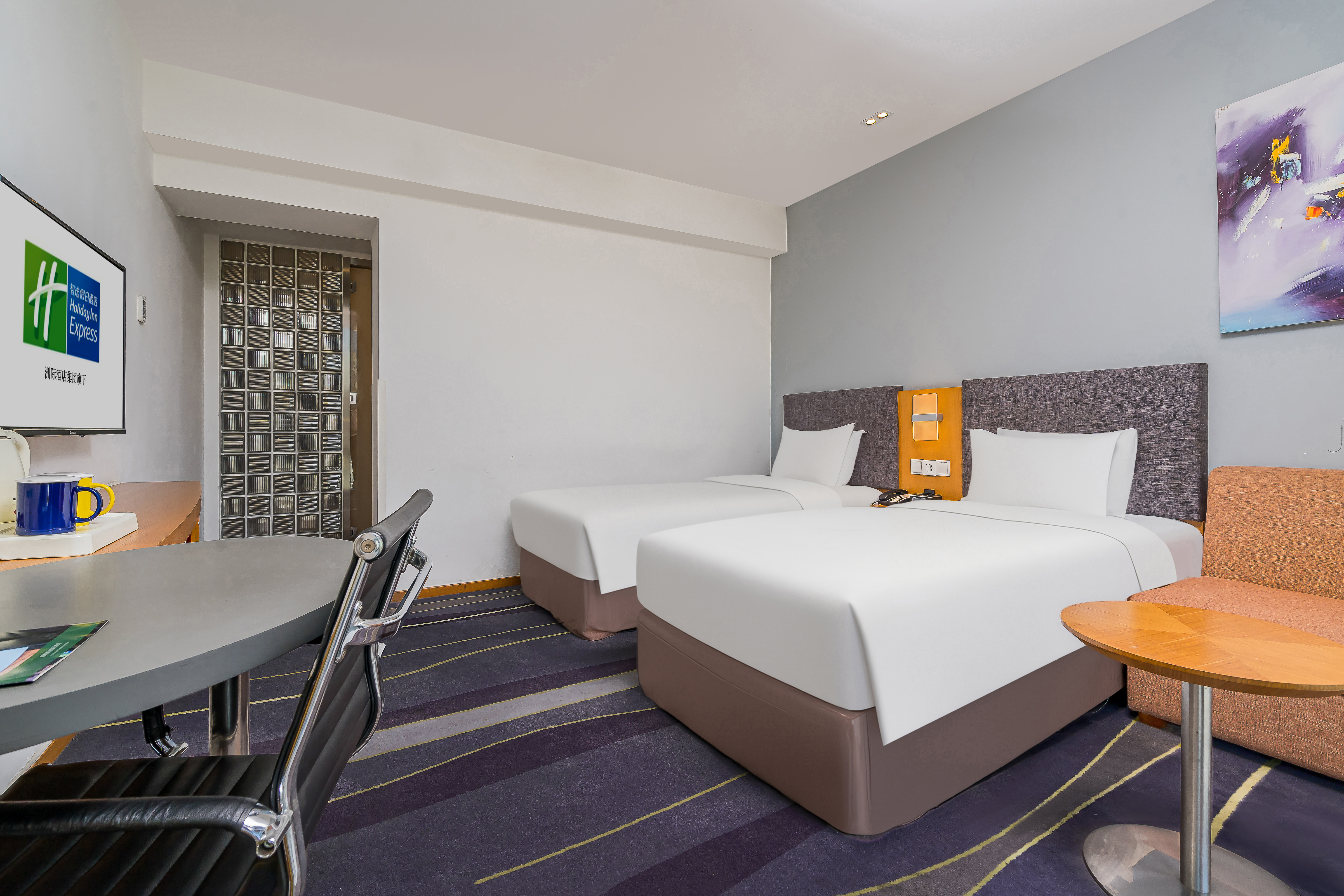 舒适双床房【羽绒被+羽绒枕+金可儿床垫+康乃馨床品】