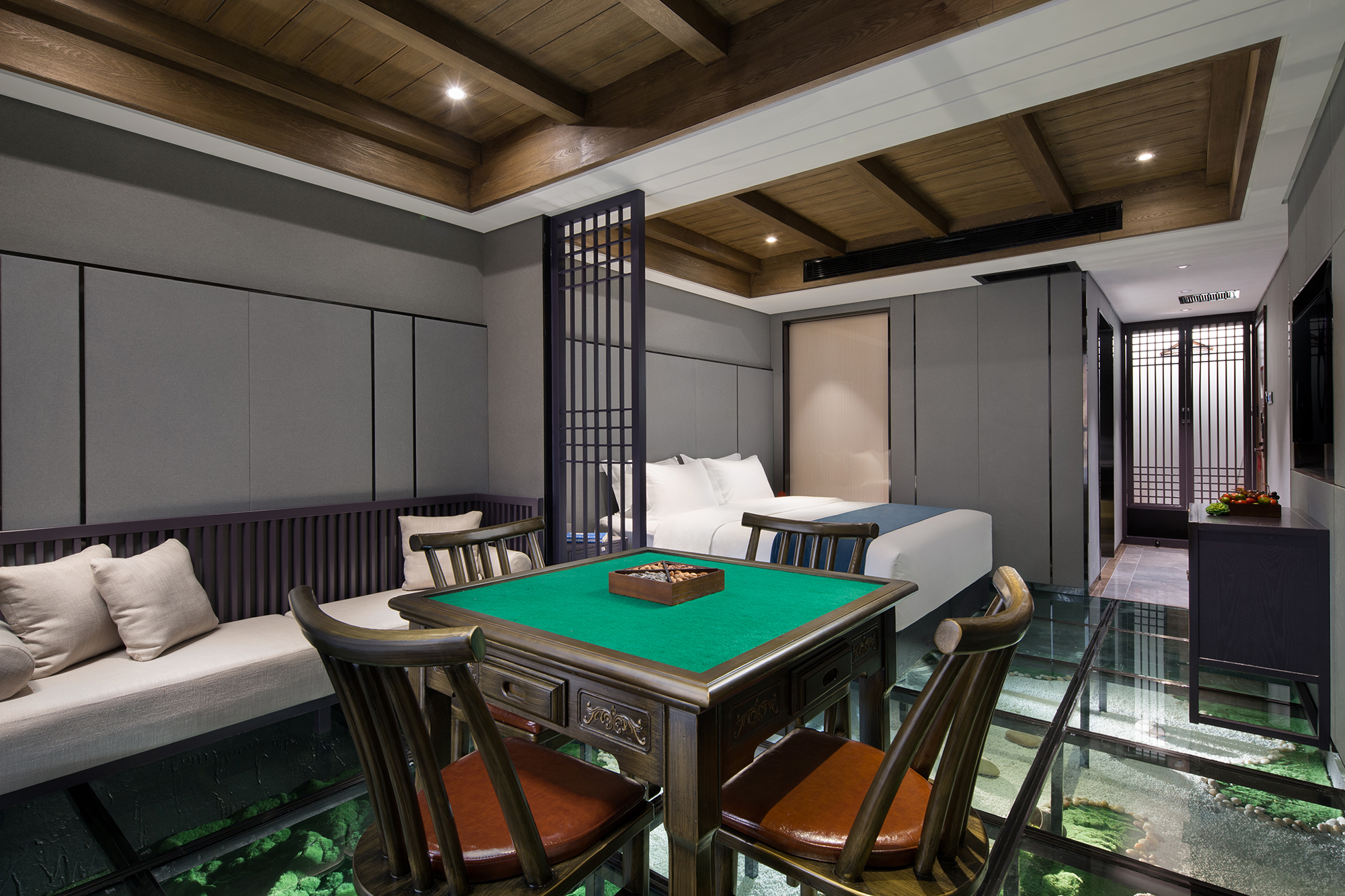 山景麻将大床房