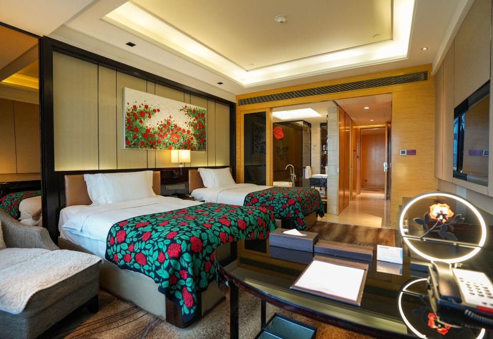 玫瑰主题行政双床房