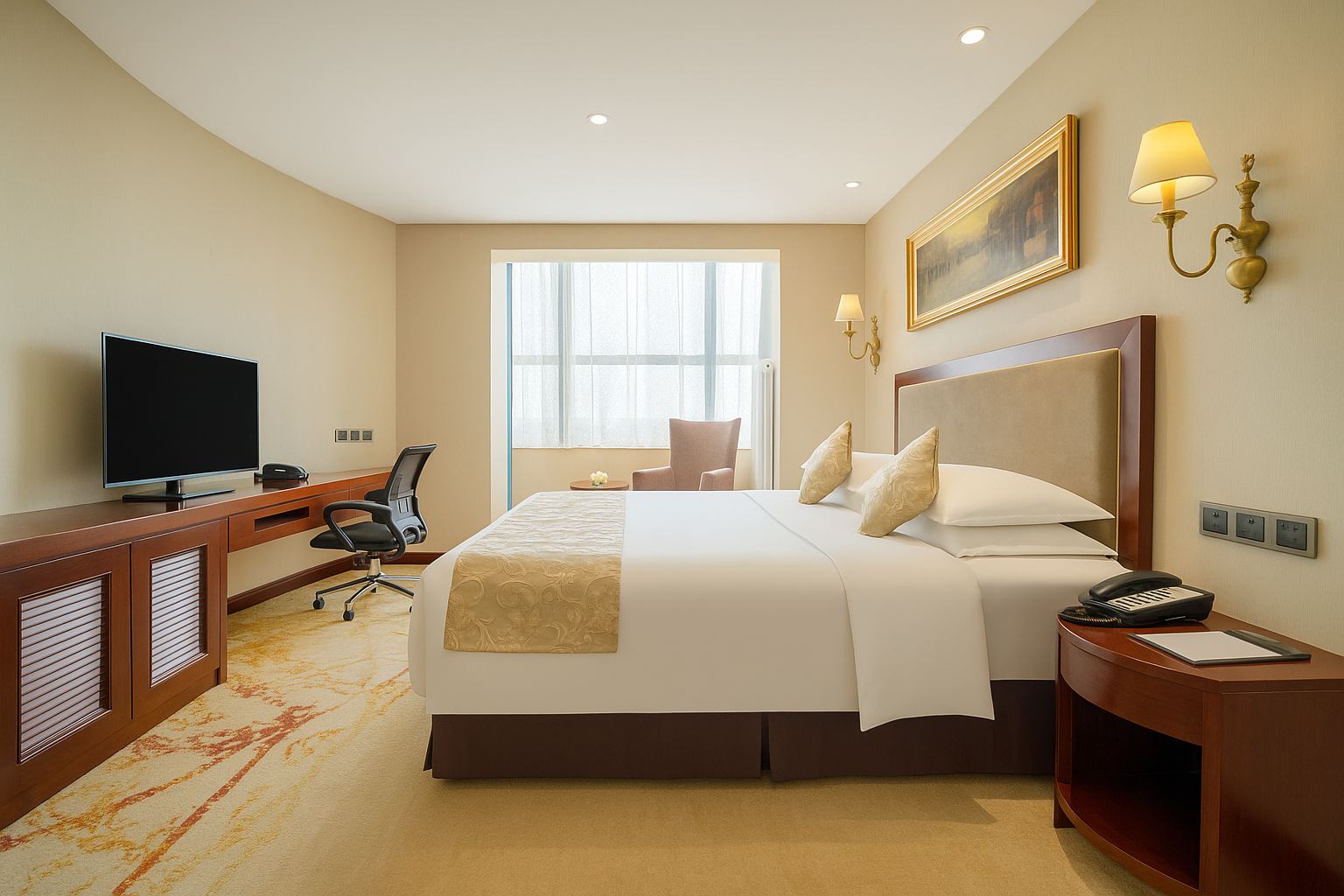 巴黎舒悅大床房·空氣凈化器·潤境加濕器