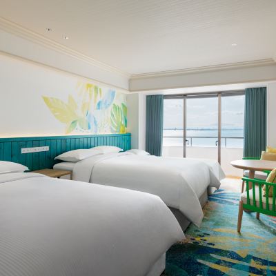 トレジャーズルーム　ベッド3台, 2 ダブル 1 シングル, 本館, バルコニー シェラトン・グランデ・トーキョーベイ・ホテル クーポン