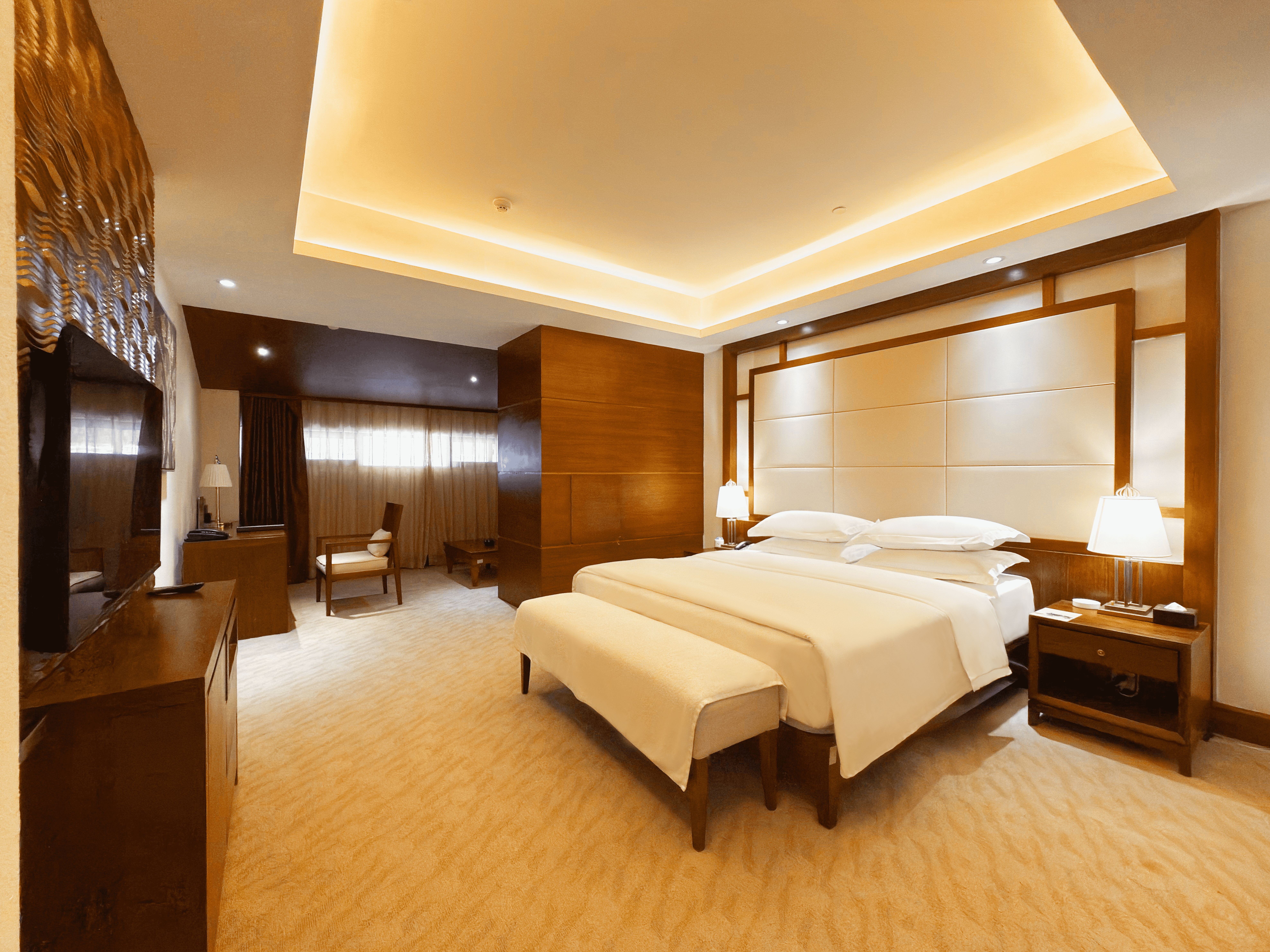 海丽号总统套房（温泉水+私人影音室+室外露天泡池+大浴缸+湿蒸房）