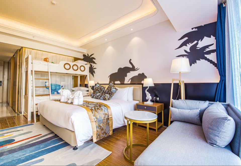 動物景觀家庭房（直麪動物園+上下鋪床）