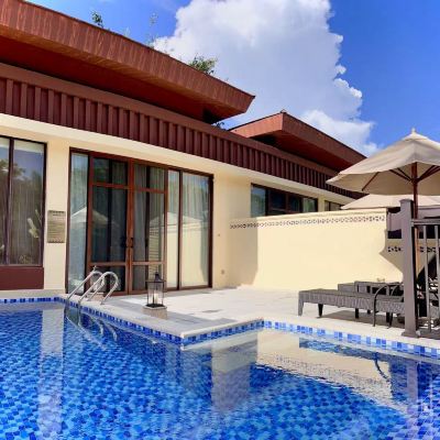 露台豪華雙床泳池別墅 西雙版納稷澤萬達文華度假酒店優惠