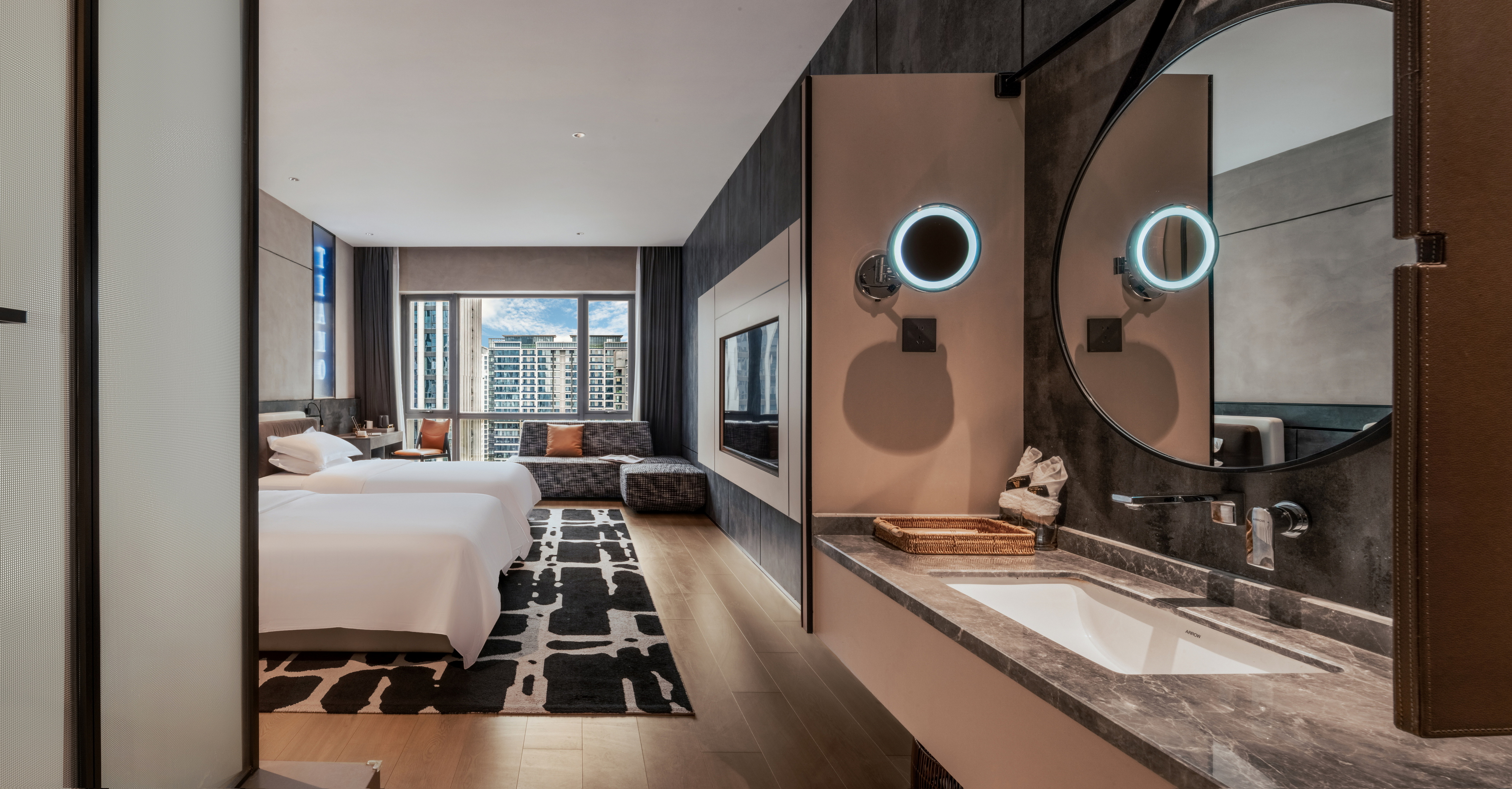 TiAmo奢华双床房[智能客控+芝华仕头等舱床垫+全套科勒衞浴]