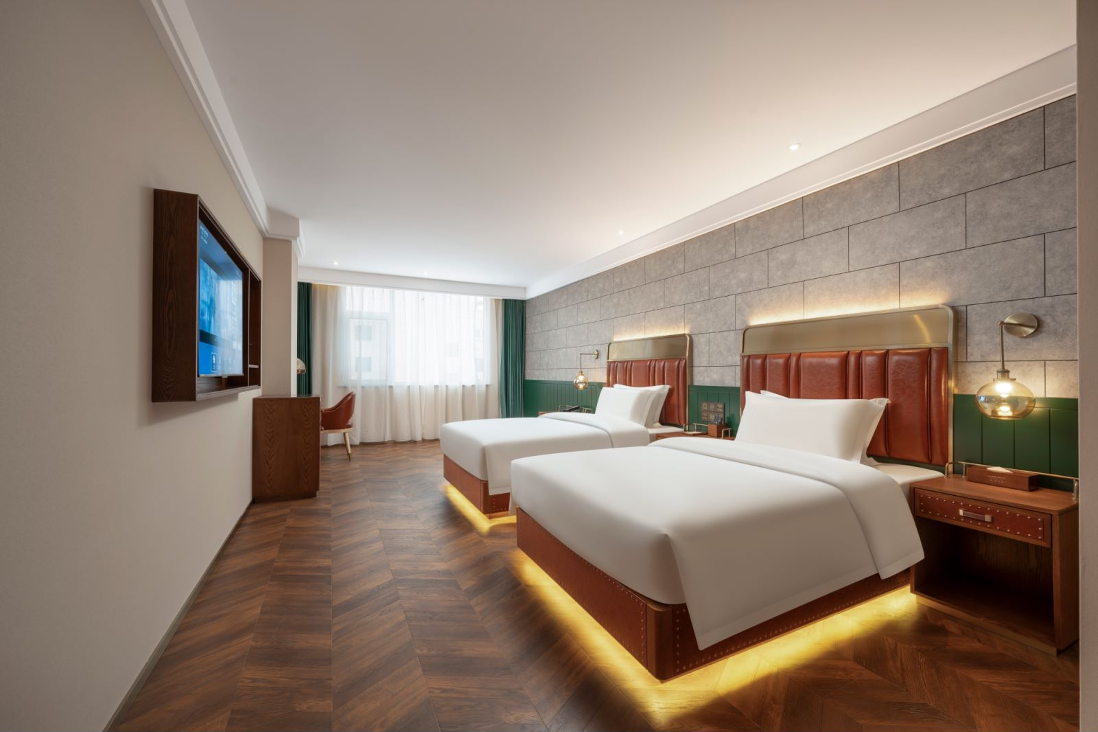 啡凡海景双床房（投屏+侧面看海）