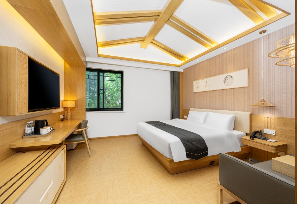 暗香居大床房·新中式風溫暖雅居+投屏電視