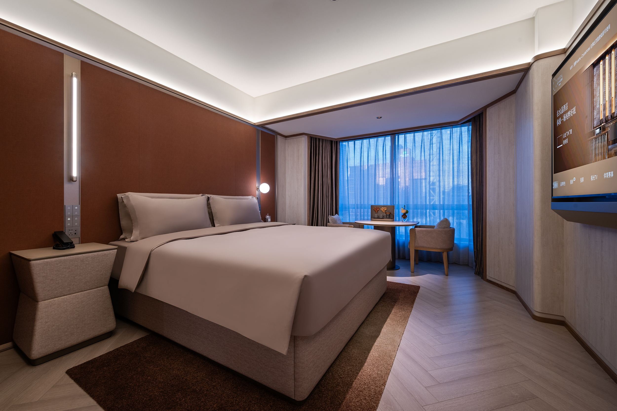 絲漣深睡大床房（絲漣套裝，城市夜景，香氛晶石）