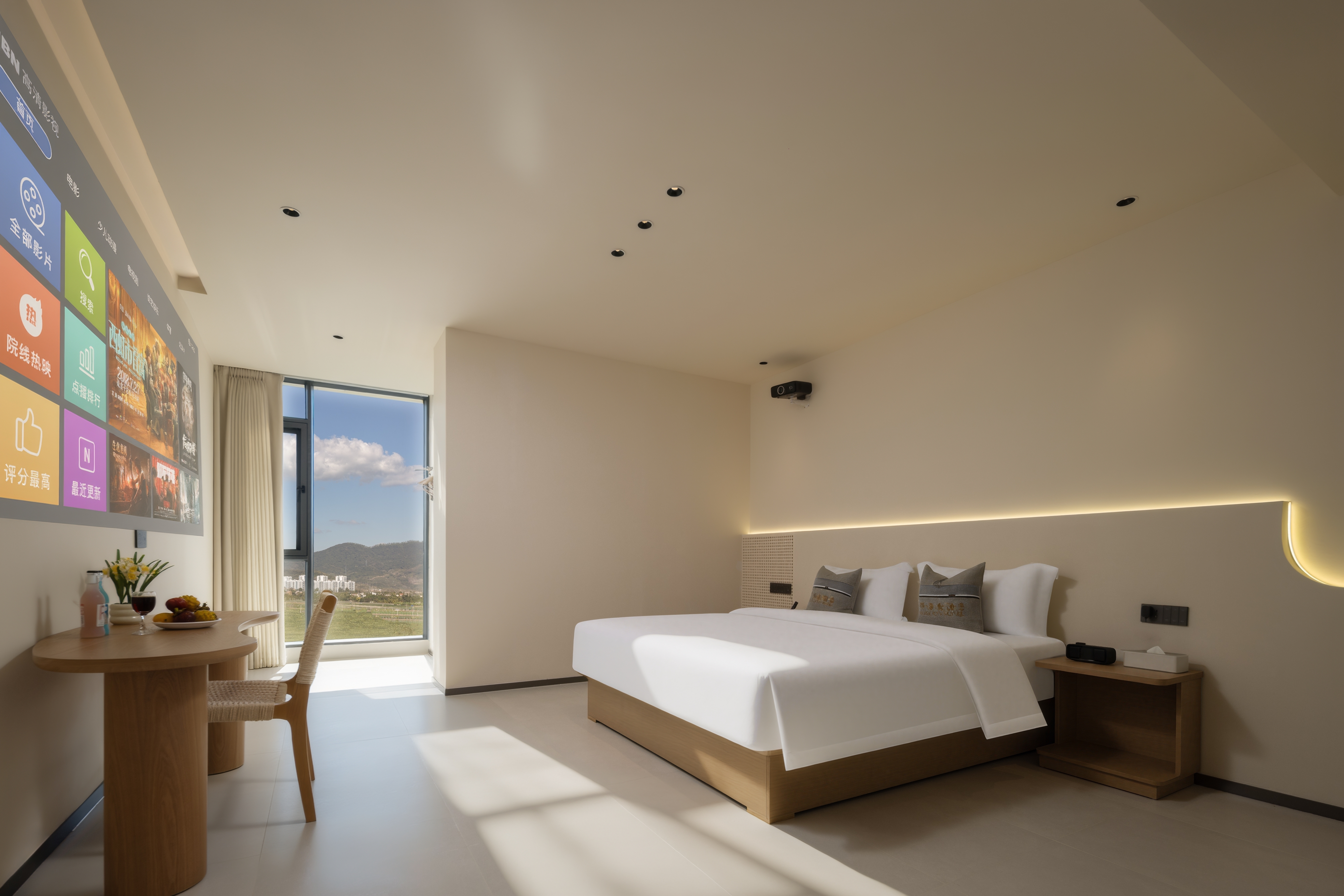 椰影静居丨轻奢大床房[AI智控-柔软床品-畅享影音]