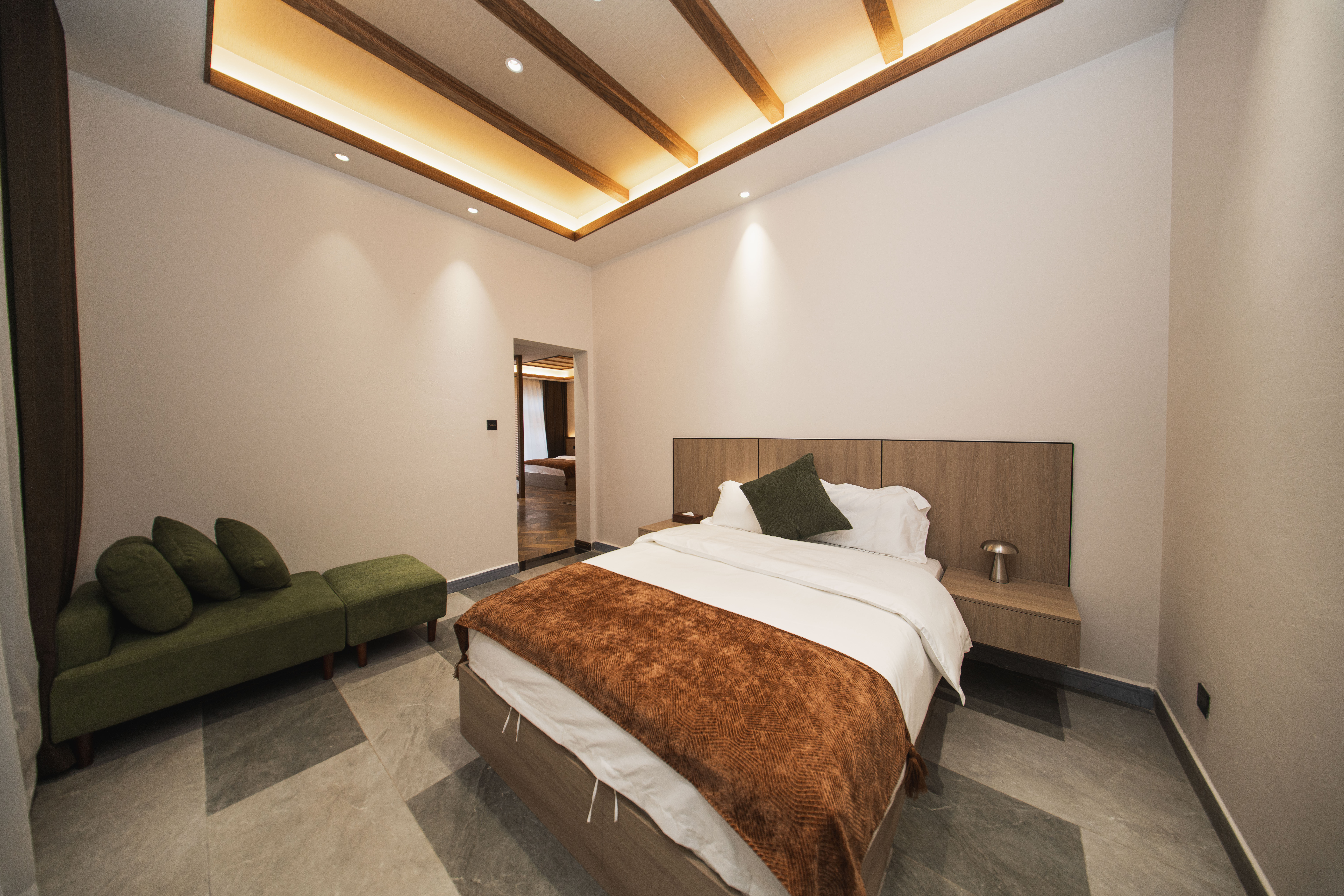 棲庭·趣野私湯雙床房「庭院私湯+大落地窗+無限放水」