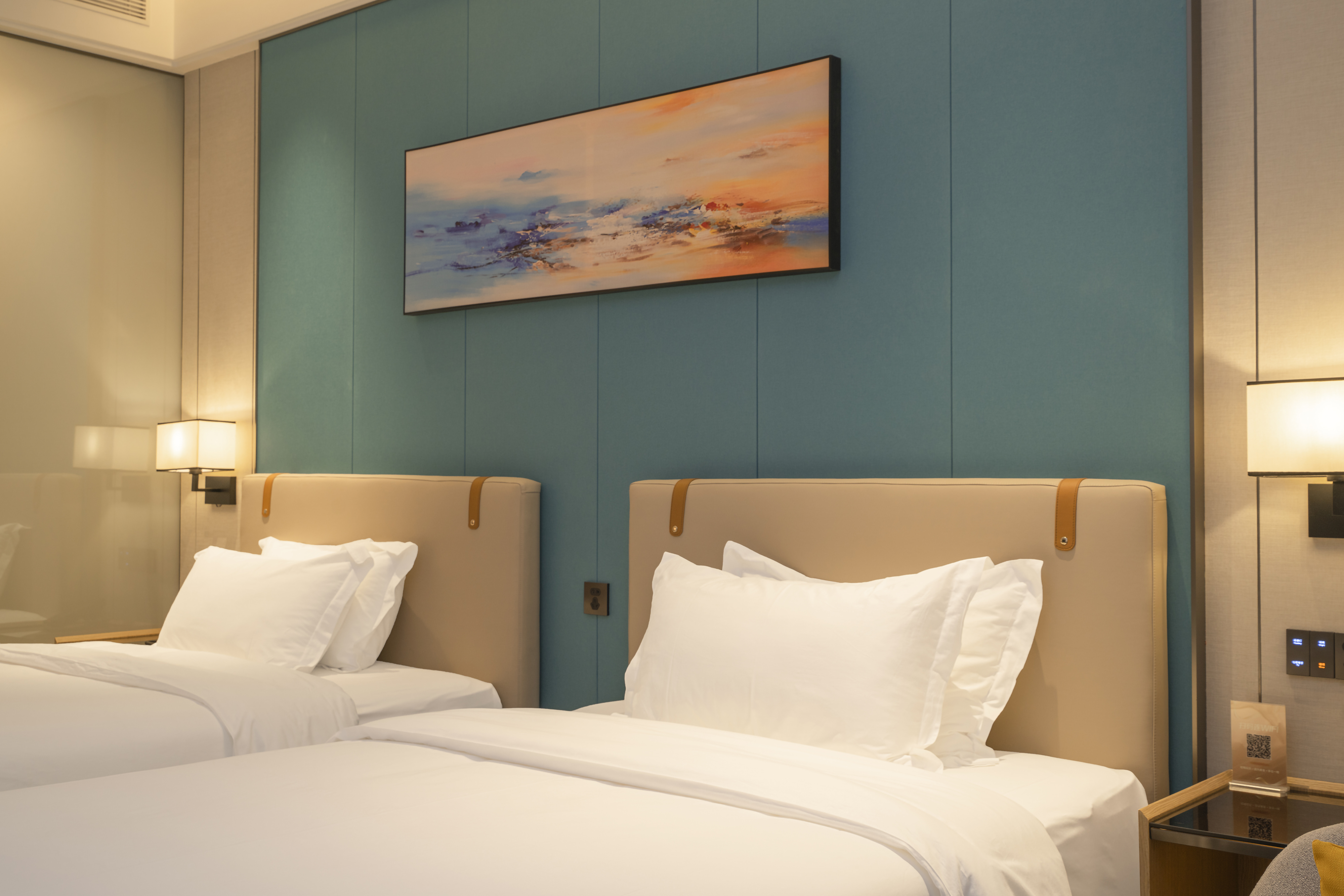 豪华双床房【零压记忆床垫+舒适羽绒被+乾湿分离】