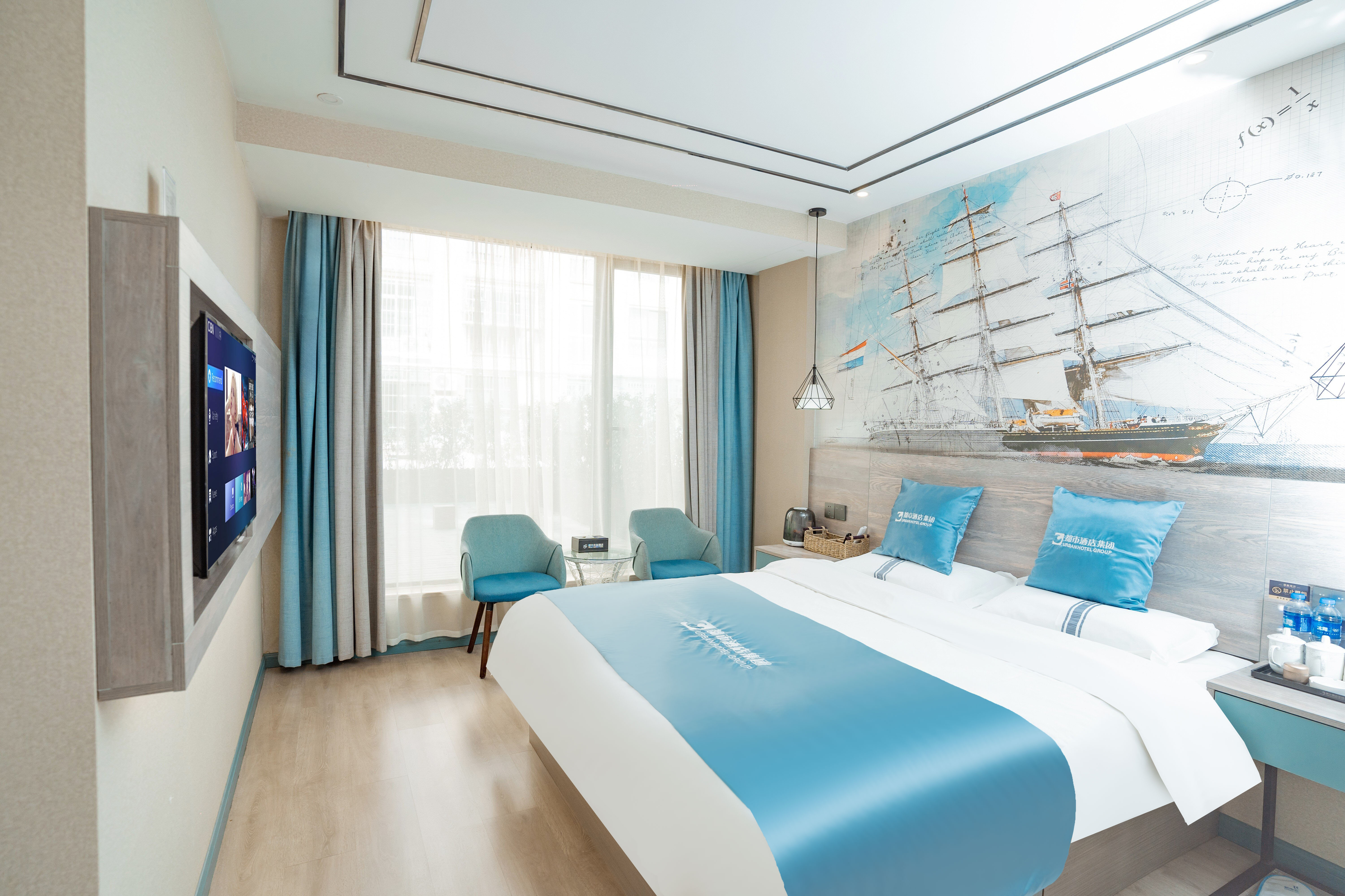 惠享-大床房【采光通透+乾湿分离+水街夜景】