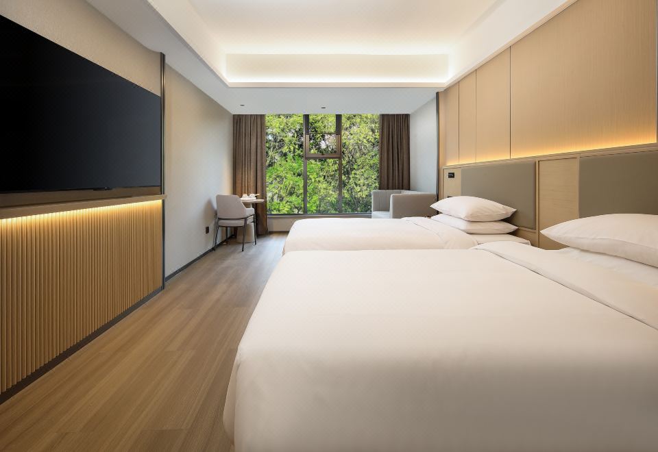 林间晨曦湖景双人间（全屋语音智控+65寸高清投屏电视