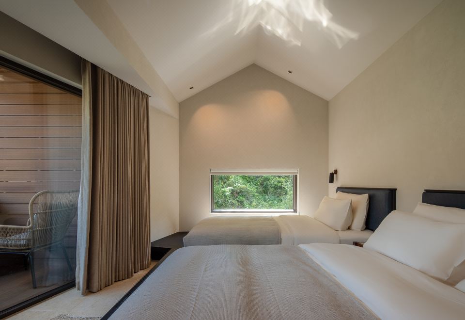 归樵·Loft亲子庭院套房[落地窗+双床+泡池]