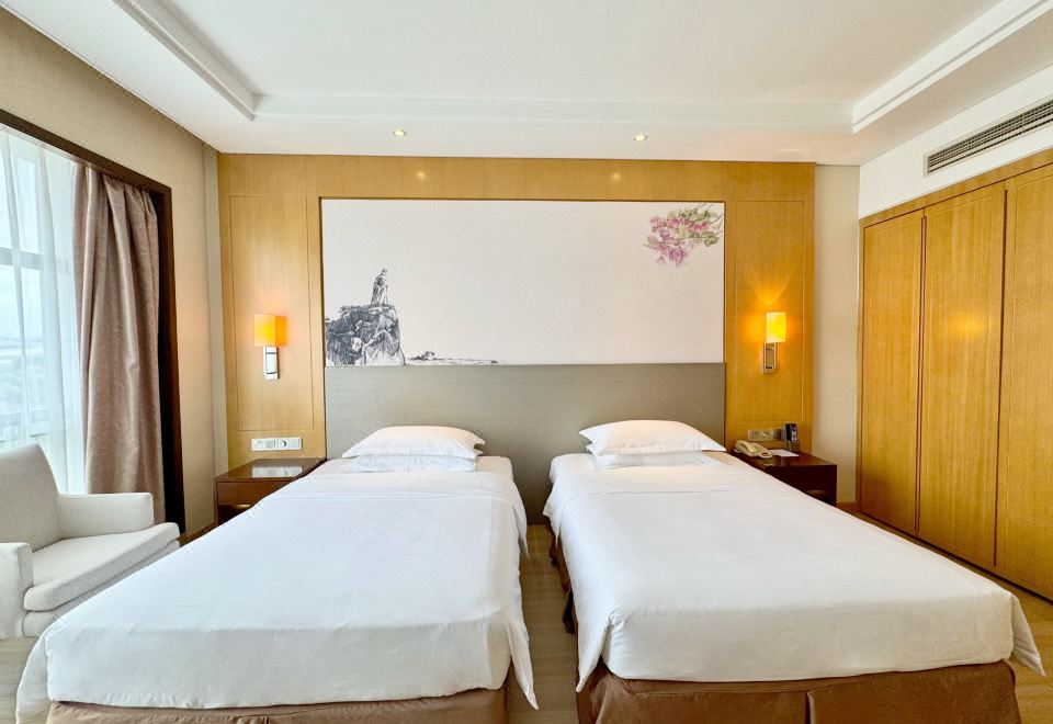 栖园楼豪华双床房（静谧睡眠+全景落地窗+室内泳池）