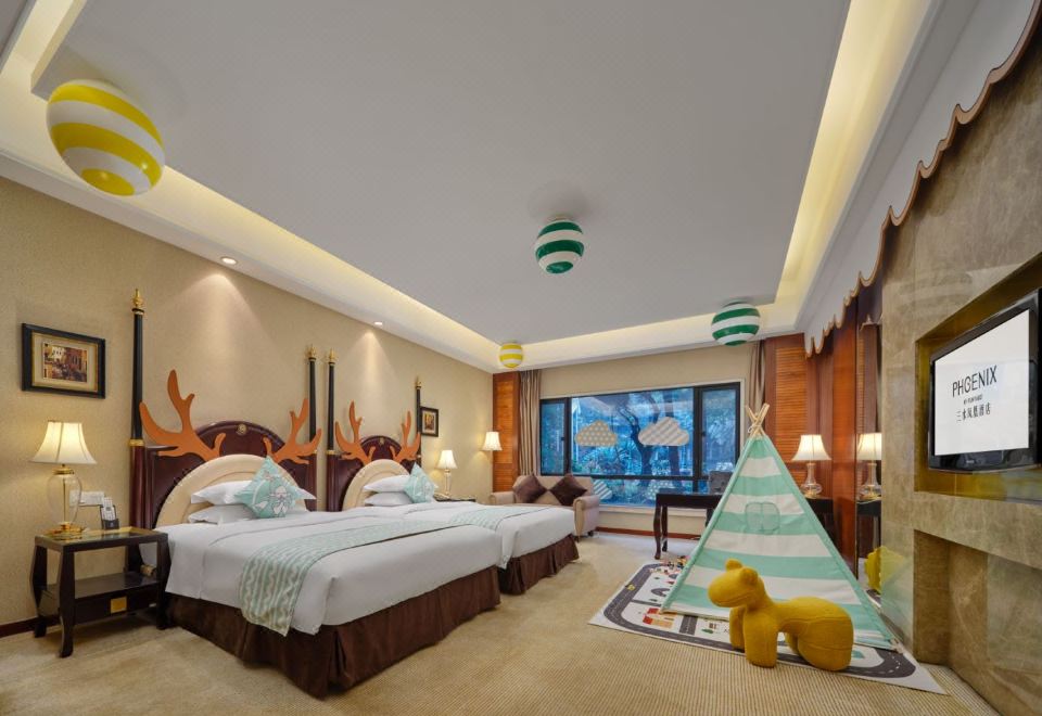 糖果飛屋主題雙床房（小童玩具+萌娃帳篷+精彩繪本）