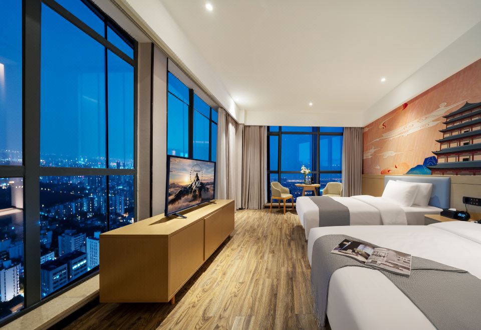 设计师优享双床房（智能客控+落地大窗+遮光窗帘）