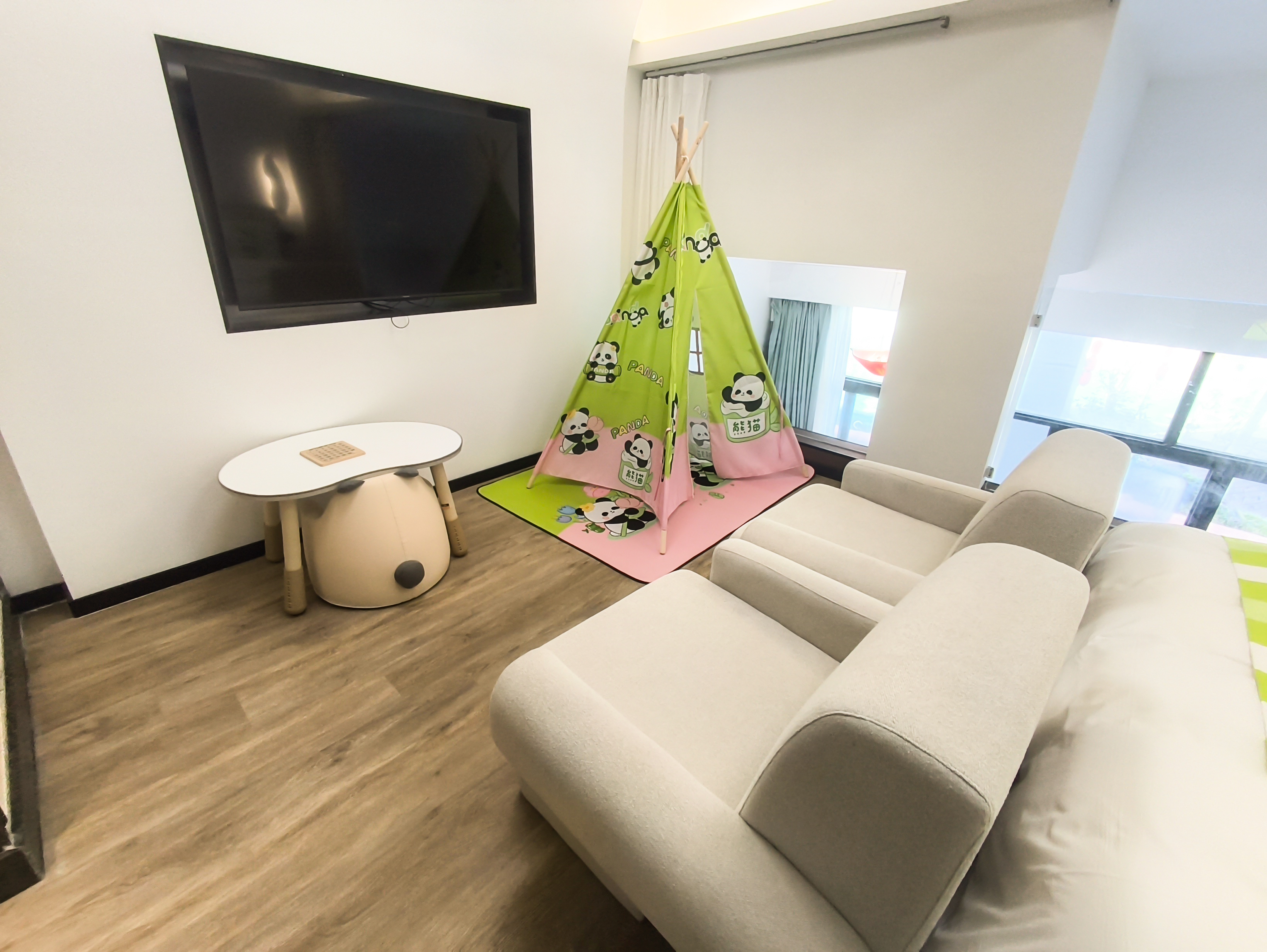 复式亲子直通漂流河房（独立泡池）