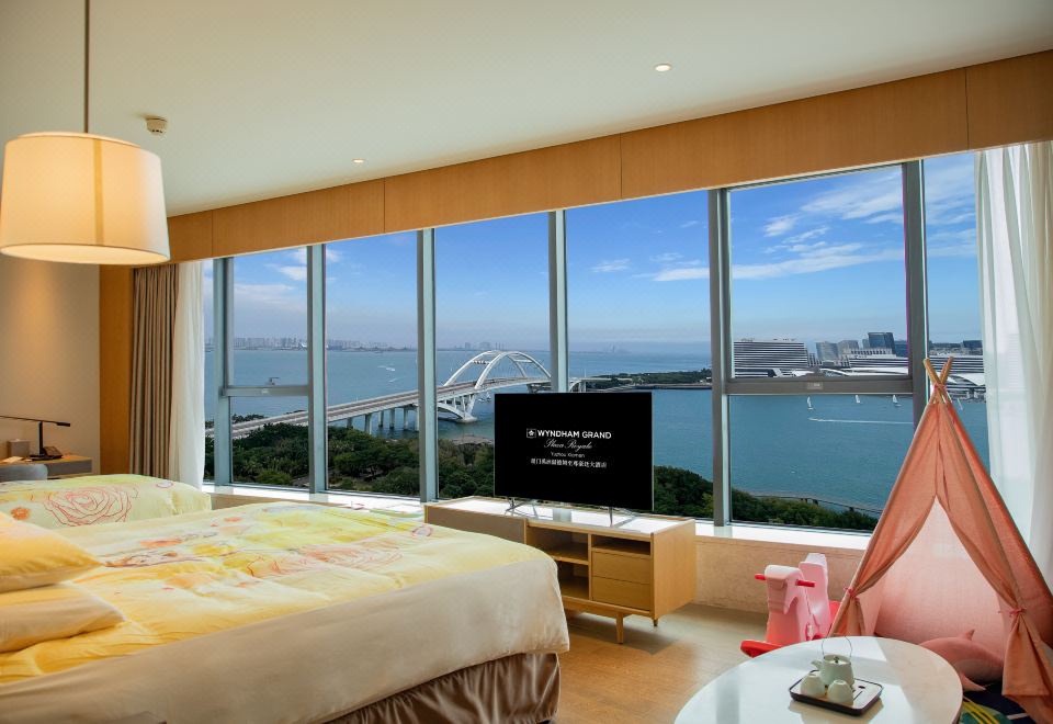 家庭灣景主題房-卡通布置·帳篷·全家樂享