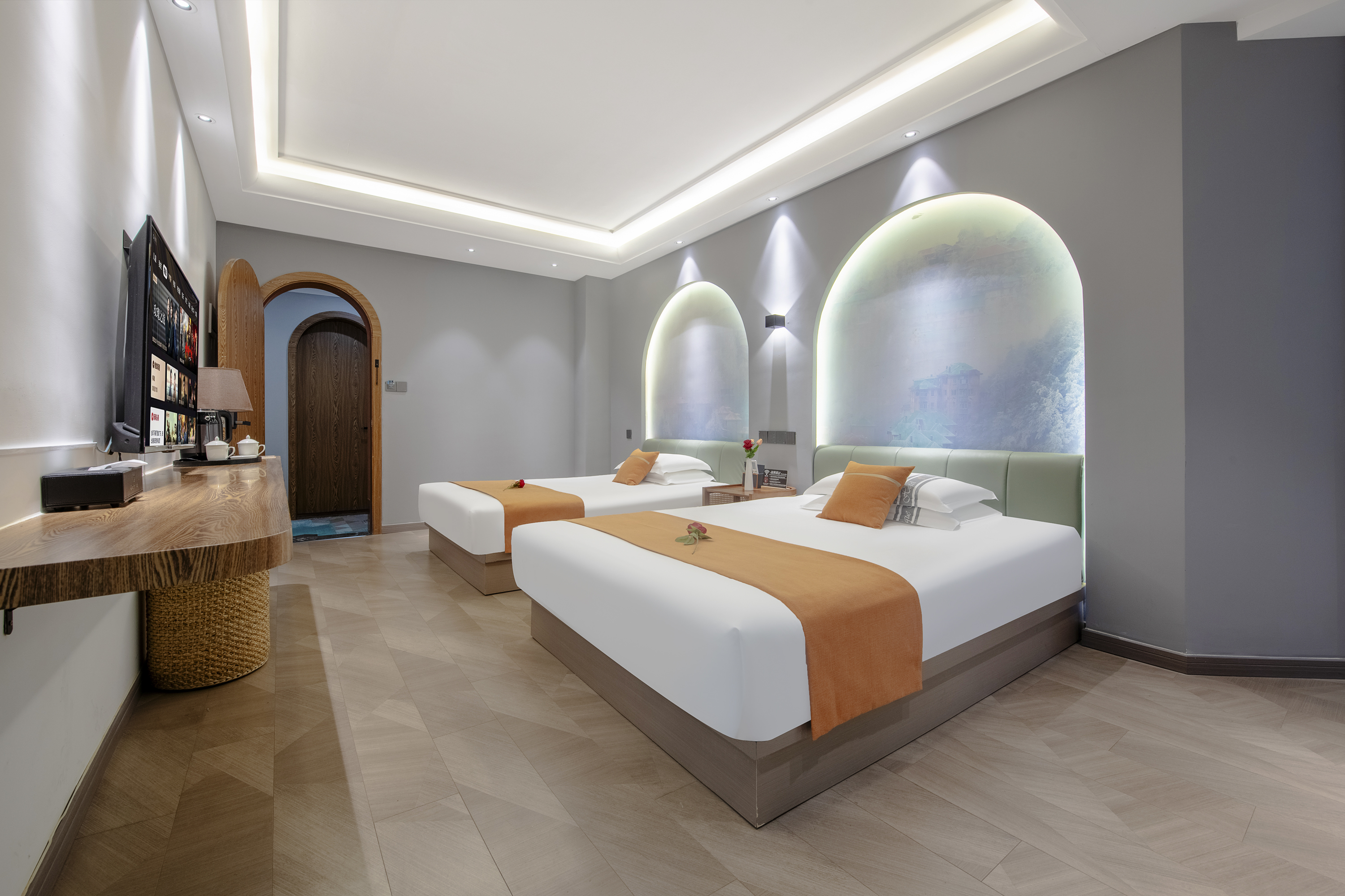 枕月｜棋牌双床房（超大舒适双床+休闲棋牌）