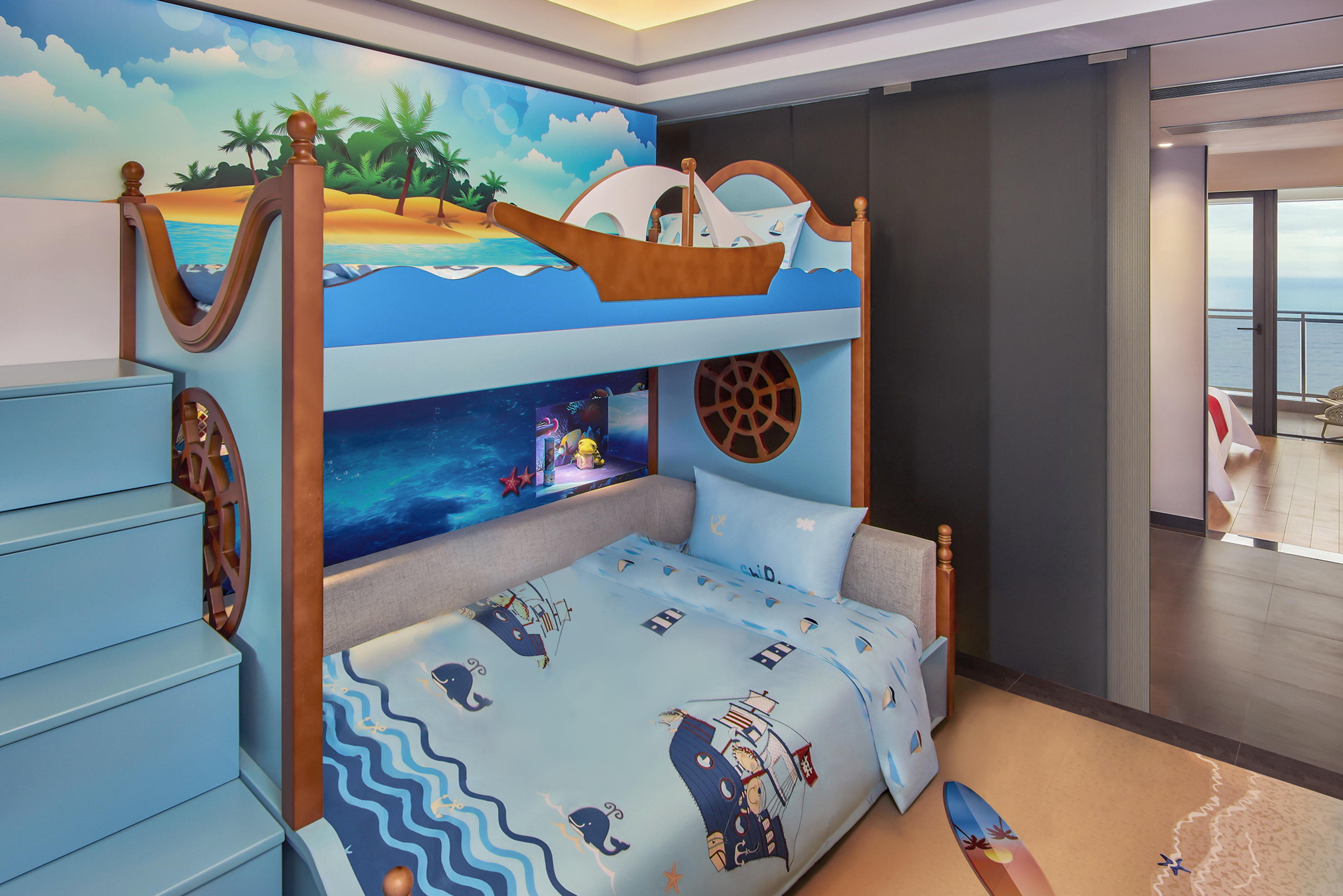 天逸正海景亲子套房（上下铺）