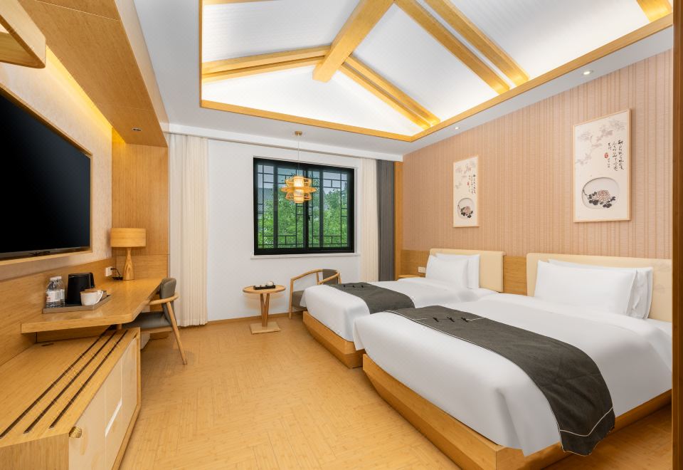 凌霜居雙床房·新中式風溫暖雅居+投屏電視+智能客控