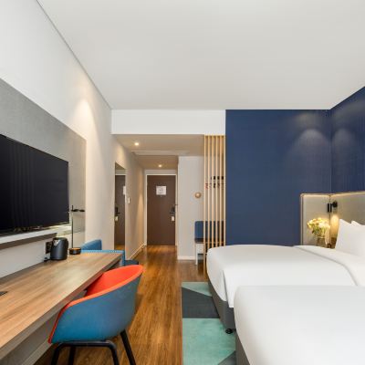 高級雙床房（慢回彈護頸記憶枕+投屏電視） 杭州濱江星光大道亞朵飯店優惠