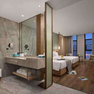 臻選·智能雙床房（辦公桌&護眼燈&化妝鏡） 長沙海逸·臻品飯店（五一廣場省博物院店）優惠