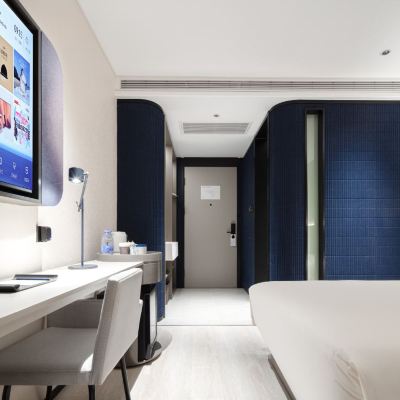 精選雙床房-小冰箱+投屏電視+智能馬桶 杭州西湖湖濱浣紗路輕居飯店優惠