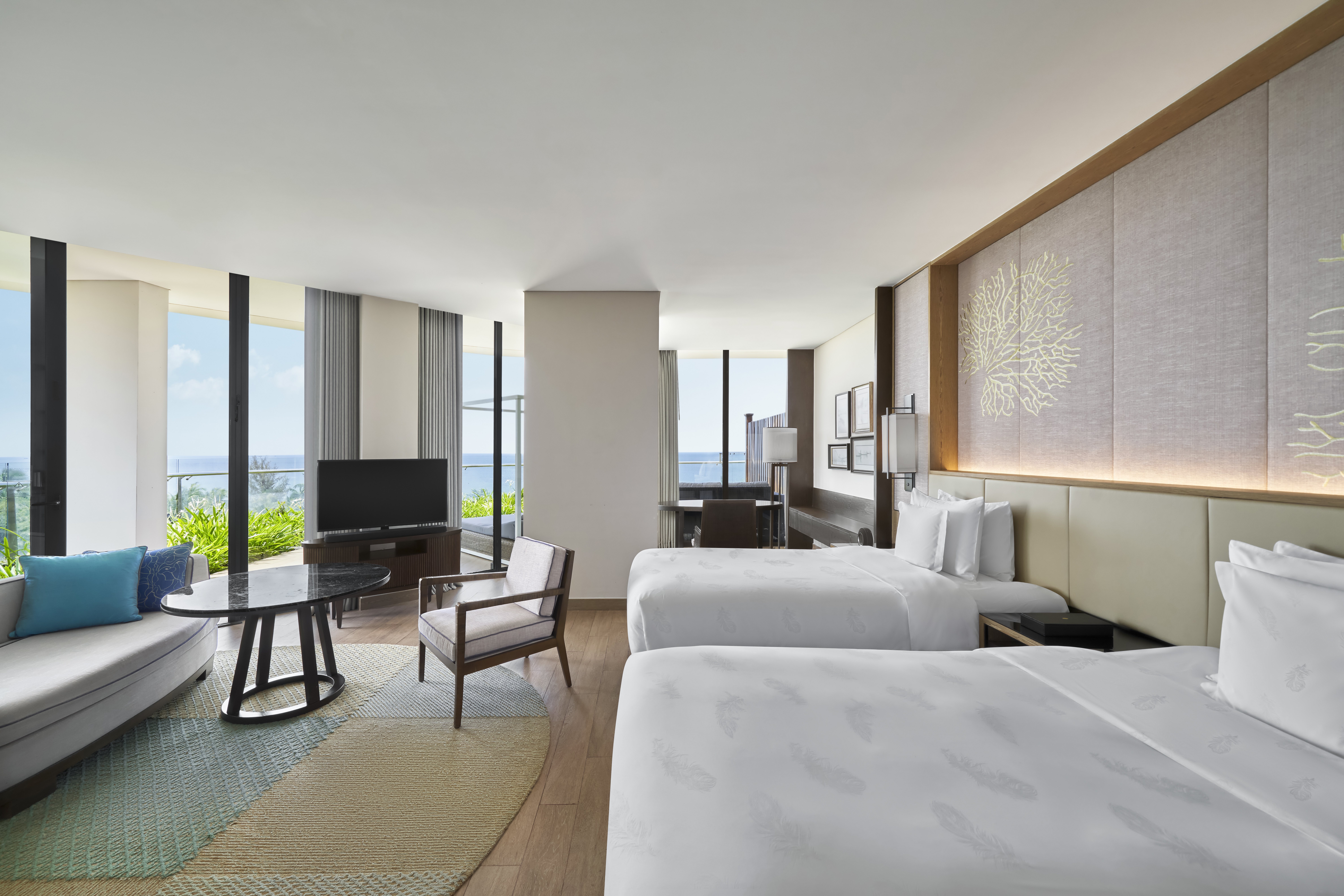 海景精致双床套房（带露台）