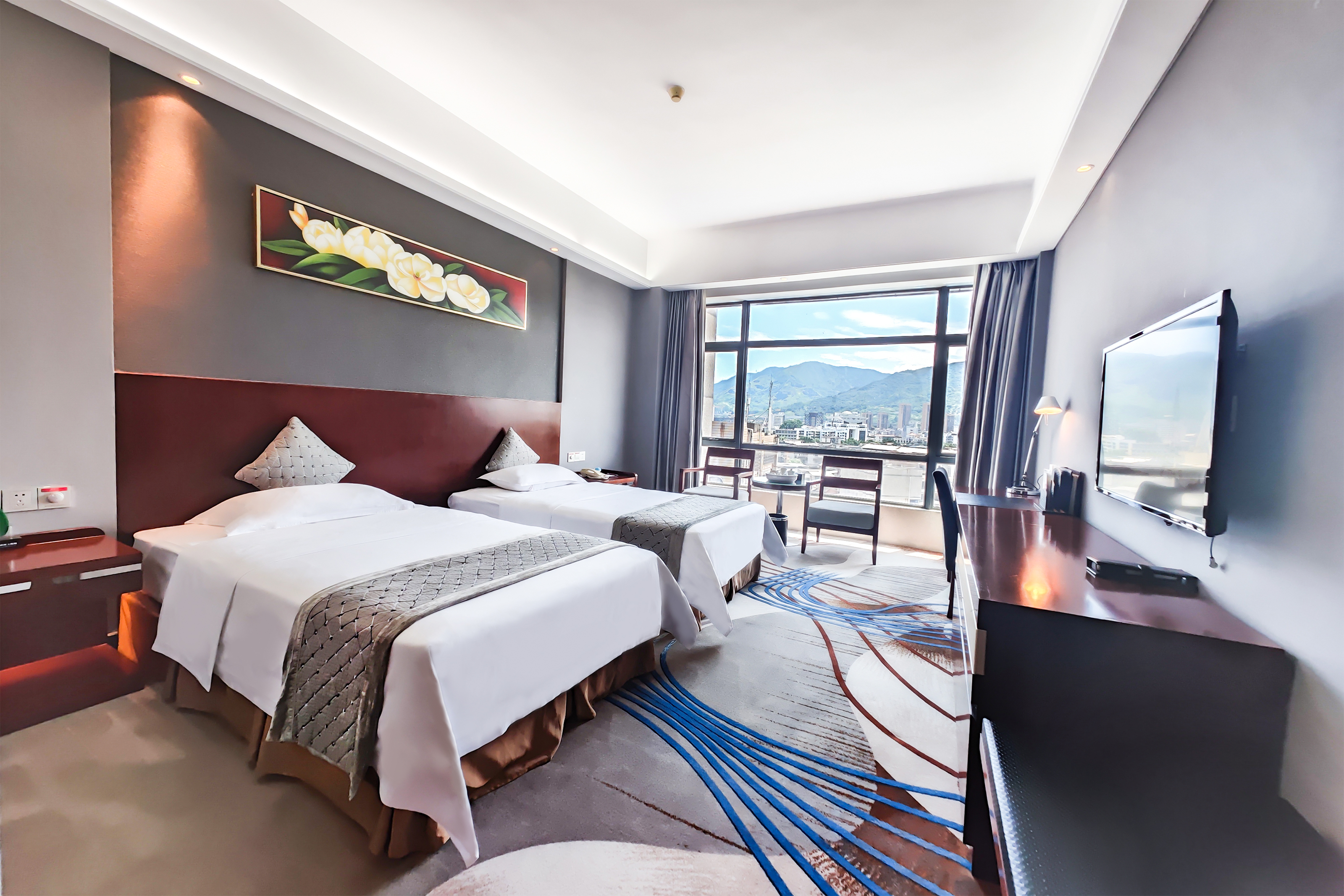 商务双床房（城市景观+慕斯床品）