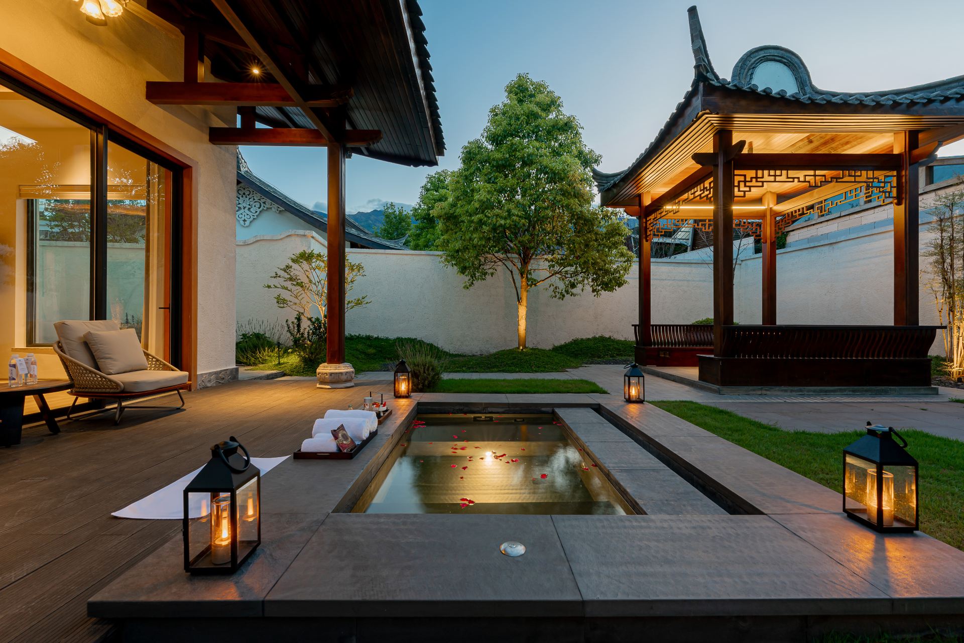 下院·庄园独栋豪华私汤别墅（带亭院，客卧一体）