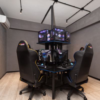 開黑電競五人套房[騰訊特權+UU加速器+STEAM特權] 香蕉S設計飯店（廣州蘿崗科學城寶能演藝中心店）優惠