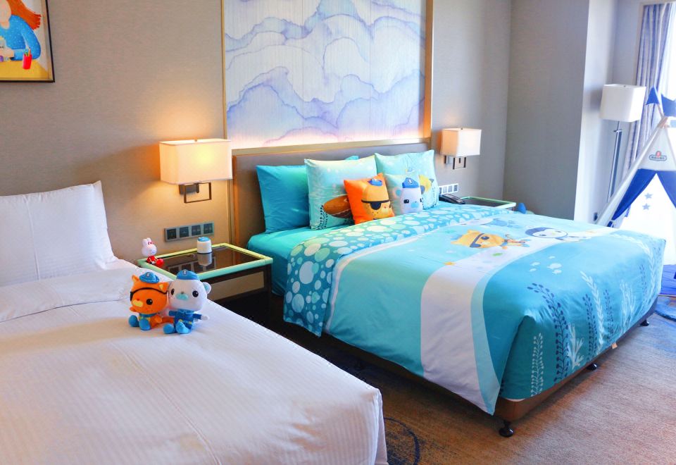 主題親子雙床房-大浴缸-金可兒床墊-小童用品