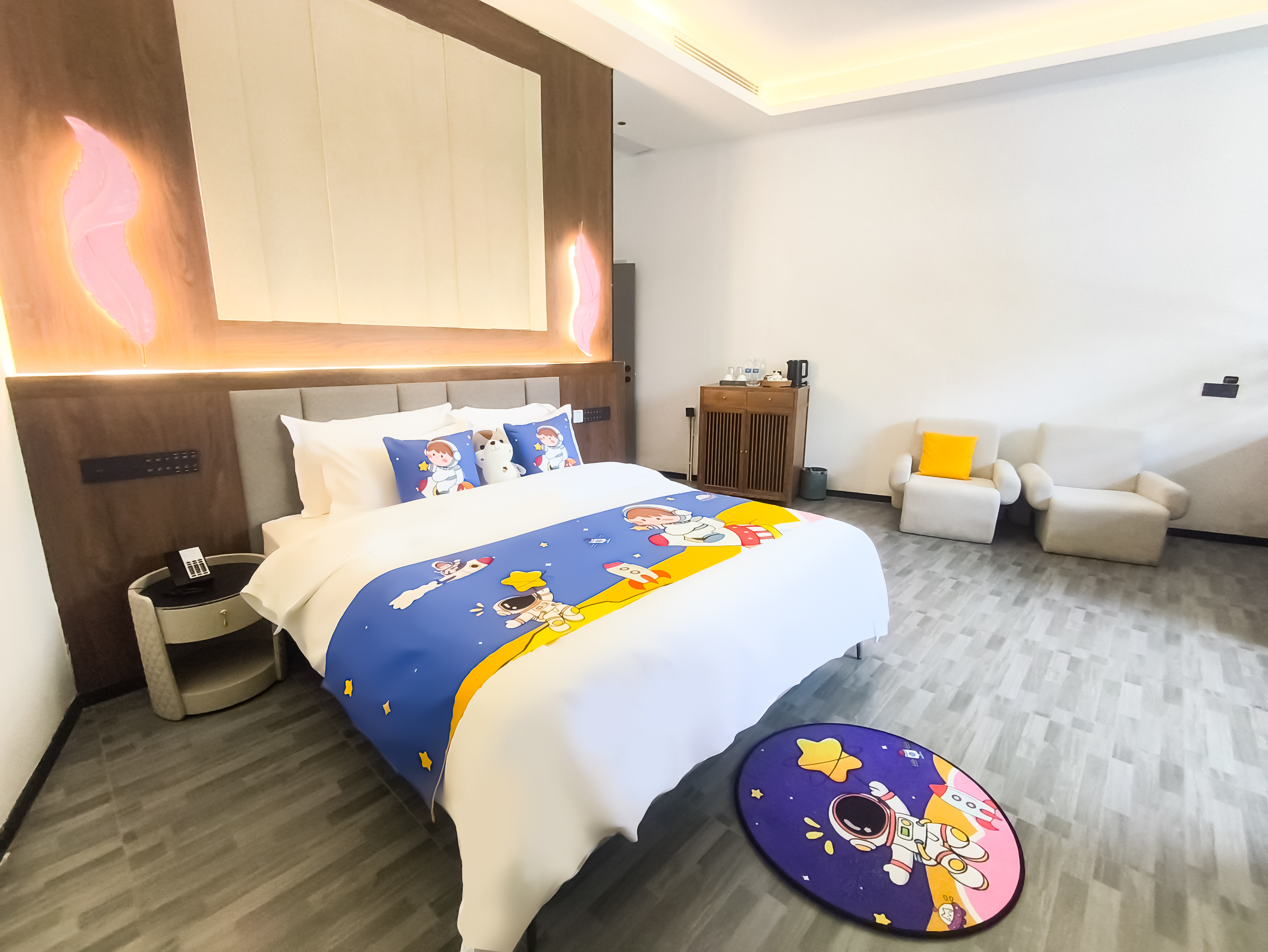 復式親子親水大床房獨立泡池